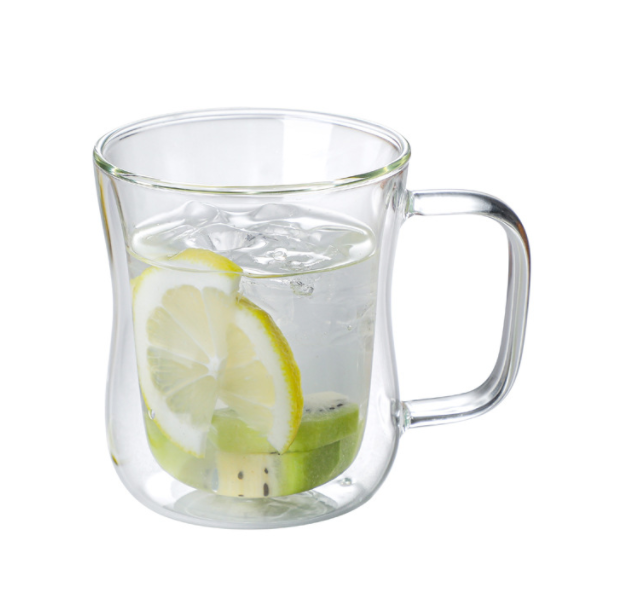 Double wall glass coffee mugs
