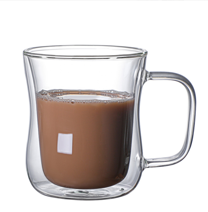 Double wall glass coffee mugs