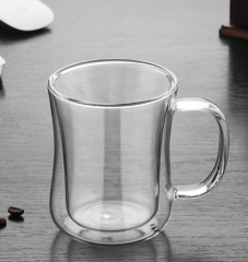 Double wall glass coffee mugs