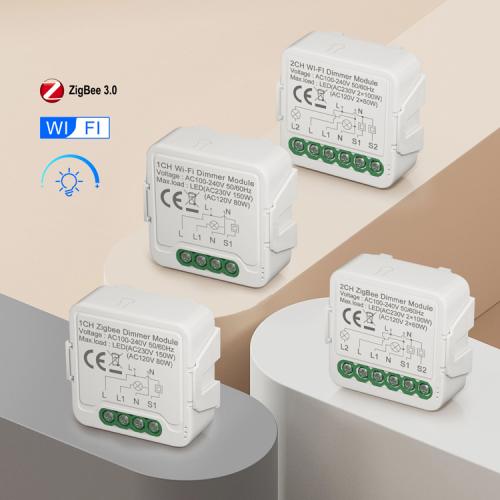 Tuya 1/2 Gang WiFi Zigbee Breaker Relay Smart Light Dimmer Switch