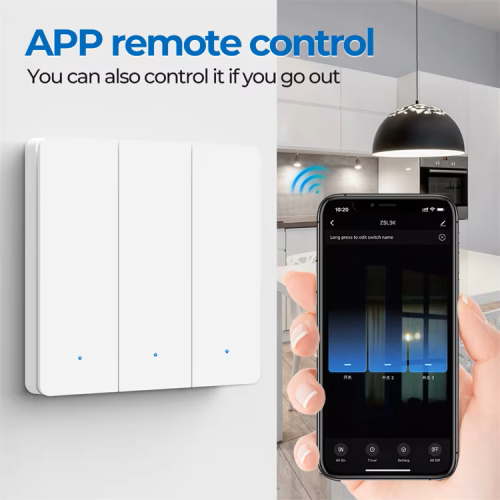 Tuya 1/2/3 Gang WiFi Zigbee Smart Wall Physical Button Switch Non-neutral Only Live