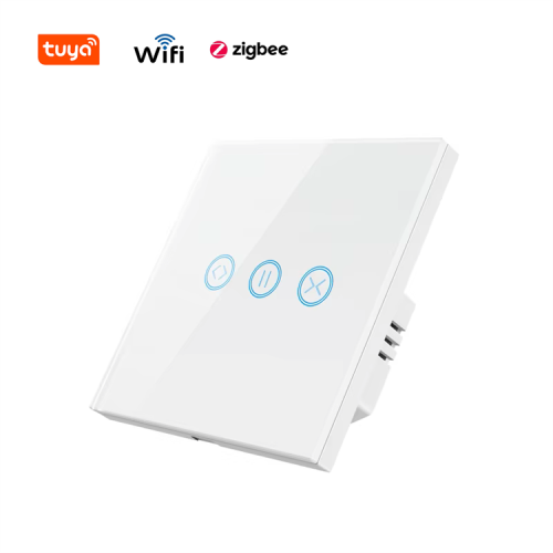 Tuya ZigBee Smart Curtain Switch EU/UK Touch Wall Light Switch Smart