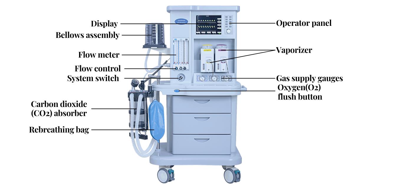 Hospital Surgery Room Use Cart Model Anesthesia Apparatus Anesthesia ...