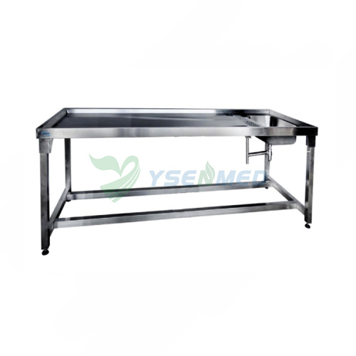 Stainless Steel Corpse Autopsy Table with Sink YSJPT-S30