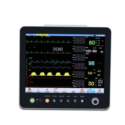 15 inch Touch Screen Medical ETCO2 Multi Parameter Monitor YSPM90D