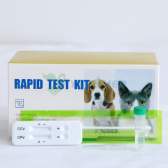 Tiras de prueba rápida veterinaria YSENMED CPV Ag+CCV Ag+Giardia Ag Antígeno del virus del parvo canino Antígeno del virus de la corona canina Prueba rápida combinada del antígeno de Giardia
