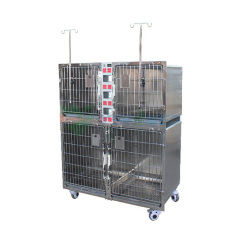 304 Stainless steel veterinary pet boarding cage with power socket YSVET1220D