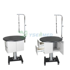 Round Hydraulic Grooming Table with Cabinet YSFT-805C