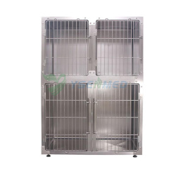 Cage modulaire professionnelle de chien d'acier inoxydable avec le coin arrondi YSKA-509