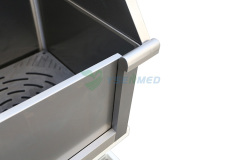Rounded Corner Electrical Bathing Tub with Overhead Grooming Arm and Lifting Door