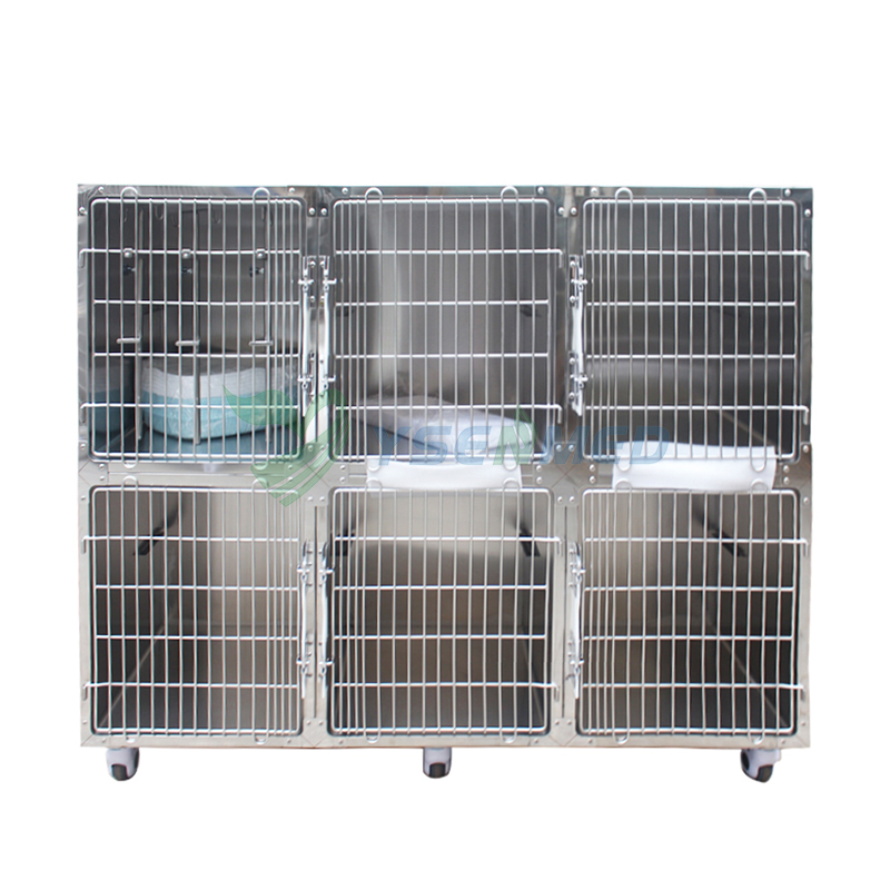 YSENMED high quality stainless steel veterinary cages and tables for Saudi Arabia.