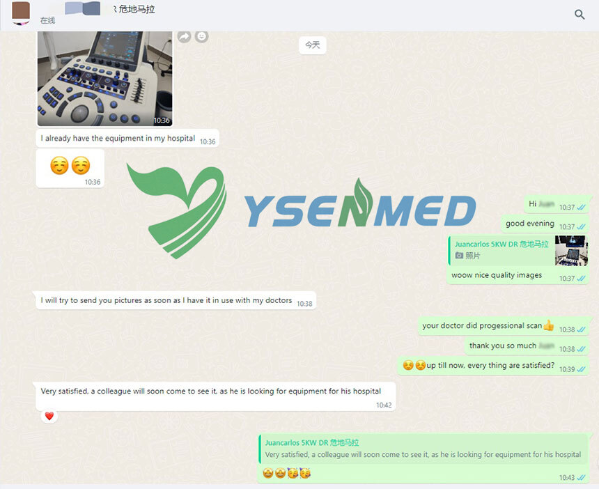 Good feedbacks on color ultrasound YSB-S7 from Guatemala