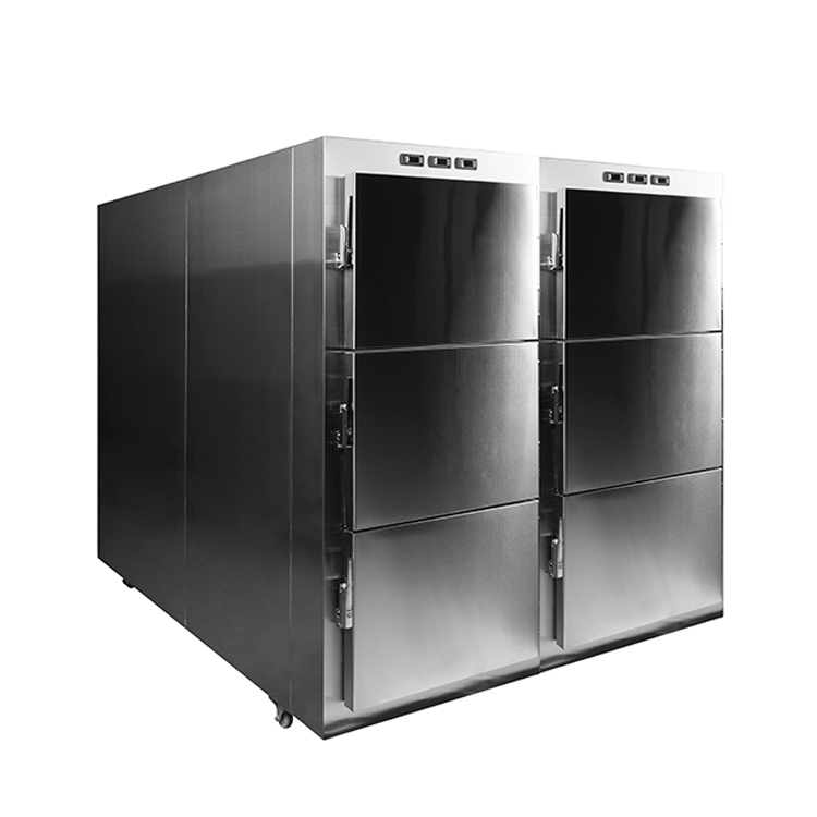 High quality stainless customized mortuary body freezer for a Kenyan funeral parlor.