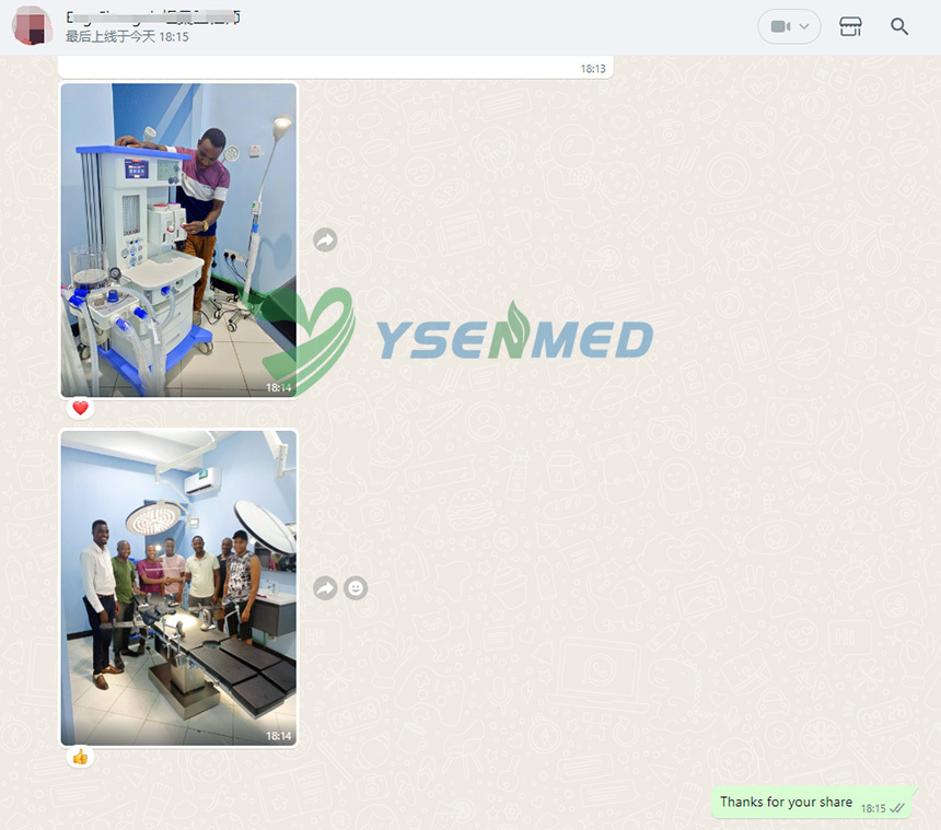 Equipo YSENMED OR instalado en un hospital de Tanzania