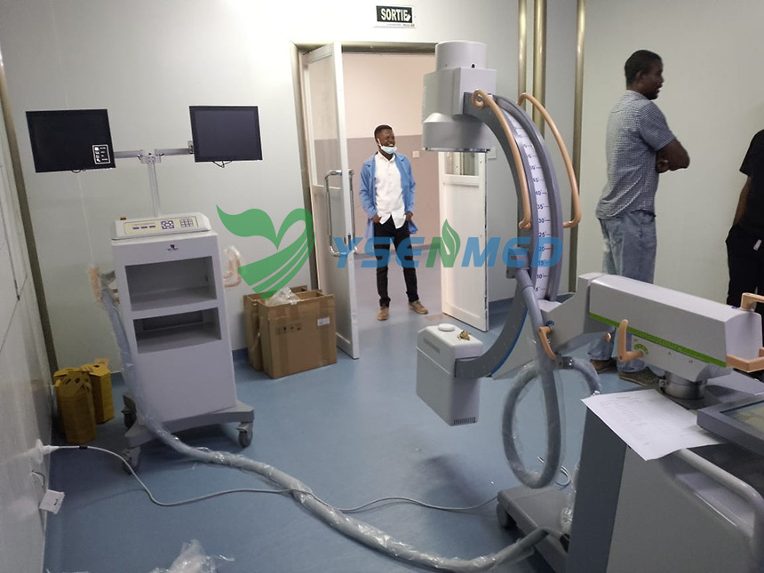 YSENMED YSX-C35B 3.5kW c-arm x-ray system set up at a hospital in the Republic of the Congo
