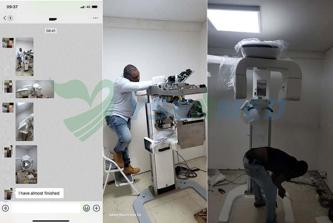 YSENMED YSX1005E 3D dental panoramic CBCT system set up in a hospital in Gabon