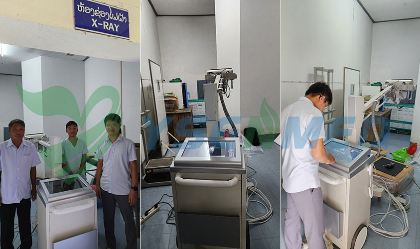 YSX-mDR32B 32kW mobile digital x-ray system put  into service in Laos