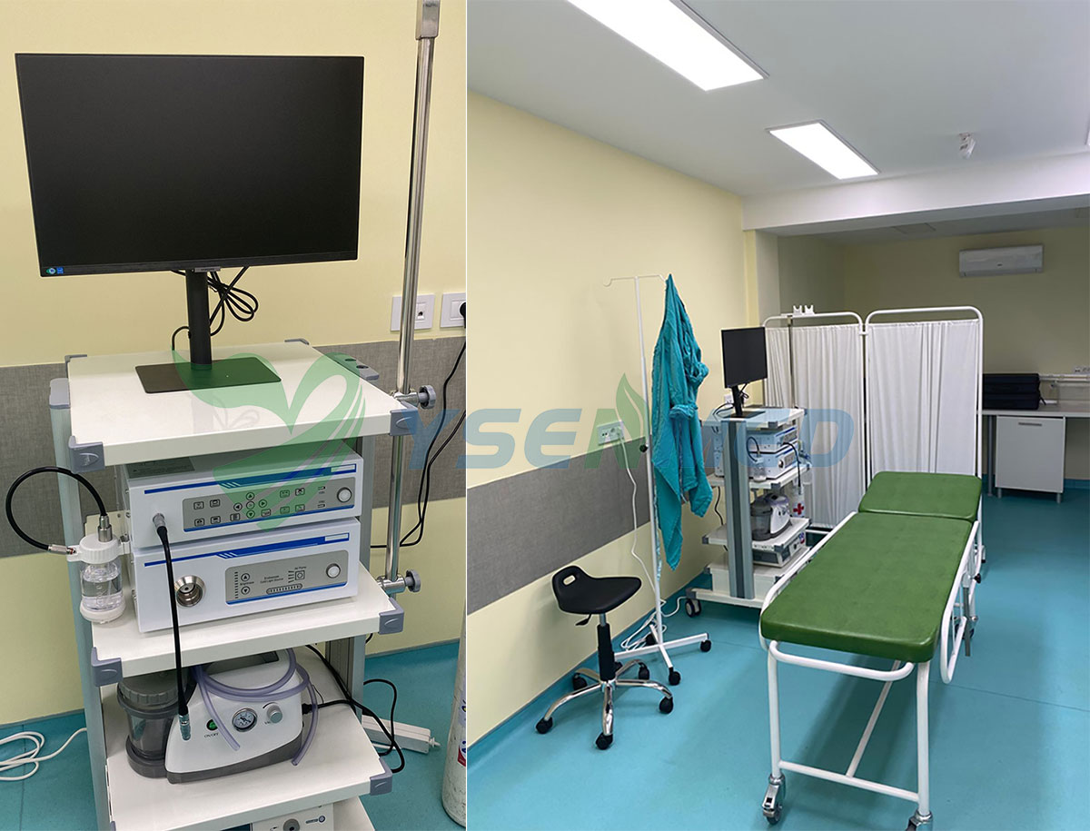 YSENMED YSVME-300 video endoscopy system set up in a clinic in Serbia