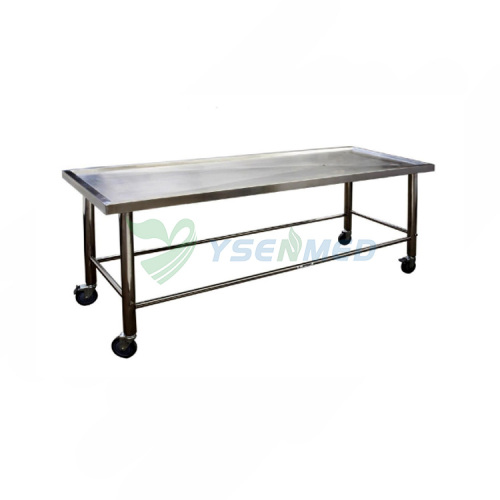 Mesa de autopsia de morgue de diseño simple fijo YSJPT-S27B