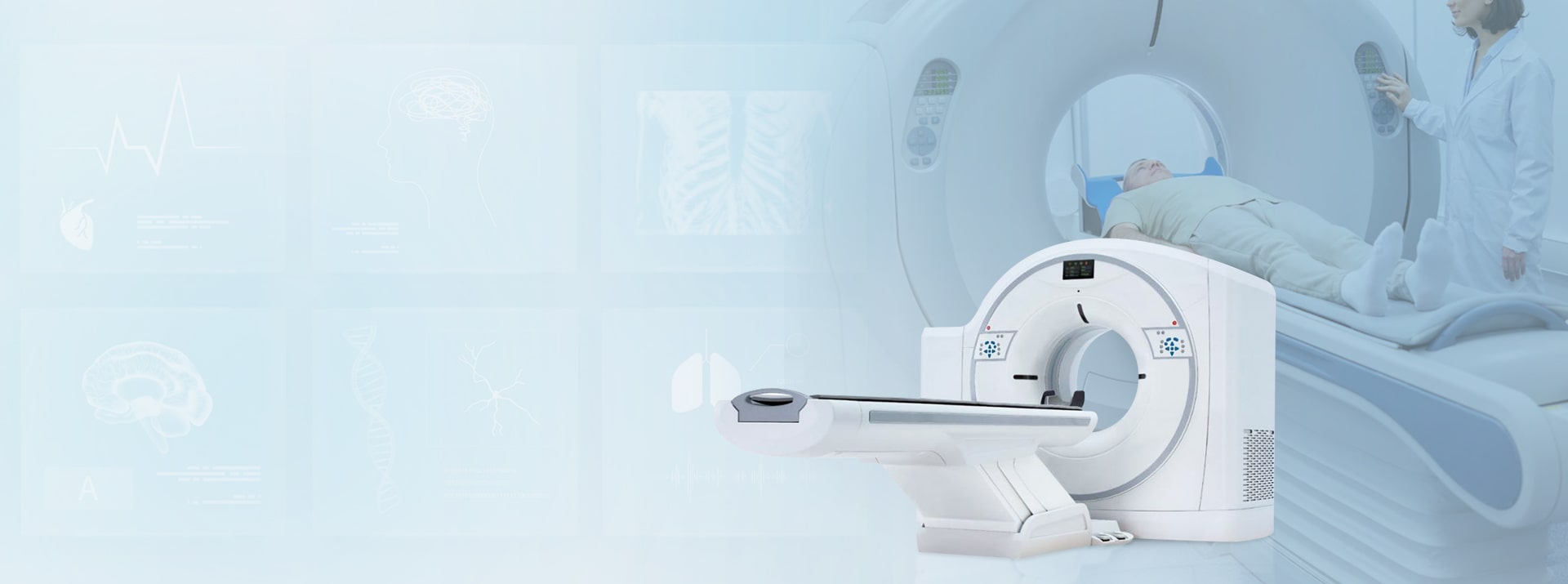 CT, MRI, DR, Máquinas de ultrasonido,<br /> Equipo móvil de rayos X