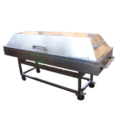 Chariot mortuaire de livraison de cadavres avec couvercle transfert de corps YSTSC-2D