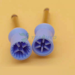 Taza de profilaxis desechable colorida taza de esmalte dental estilo de tornillo Dental taza de profilaxis plana de 4 costillas YSDEN-PC310