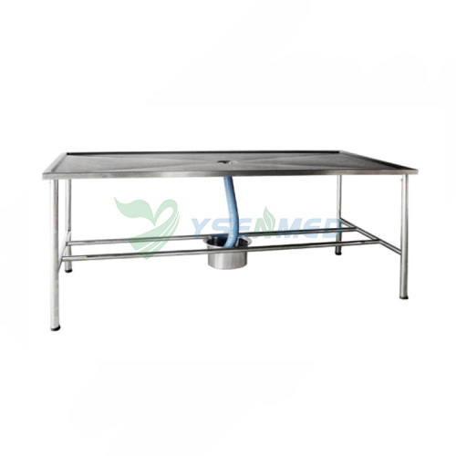 Mesa de autopsia fija con fregadero en el medio YSJPT-S28