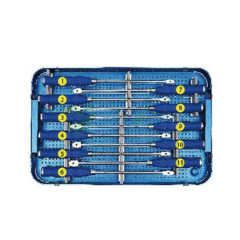 Ensemble d'instruments pour cage et cage lombaire en titane PLIF PEEK 2200-07