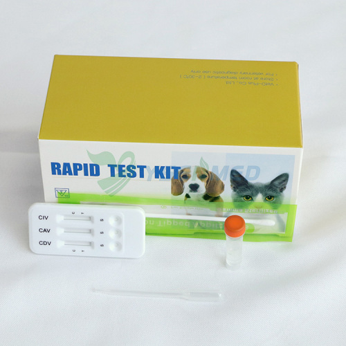 Tiras de prueba rápida veterinaria YSENMED Canine CDV CAV CIV Ag prueba rápida combinada tres en uno