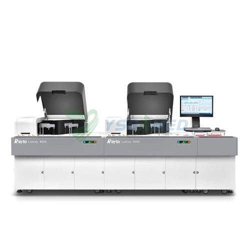 Laboratoire médical 300 tests/h Analyseur d'immuno-essai par chimiluminescence Rayto Lumiray 4000