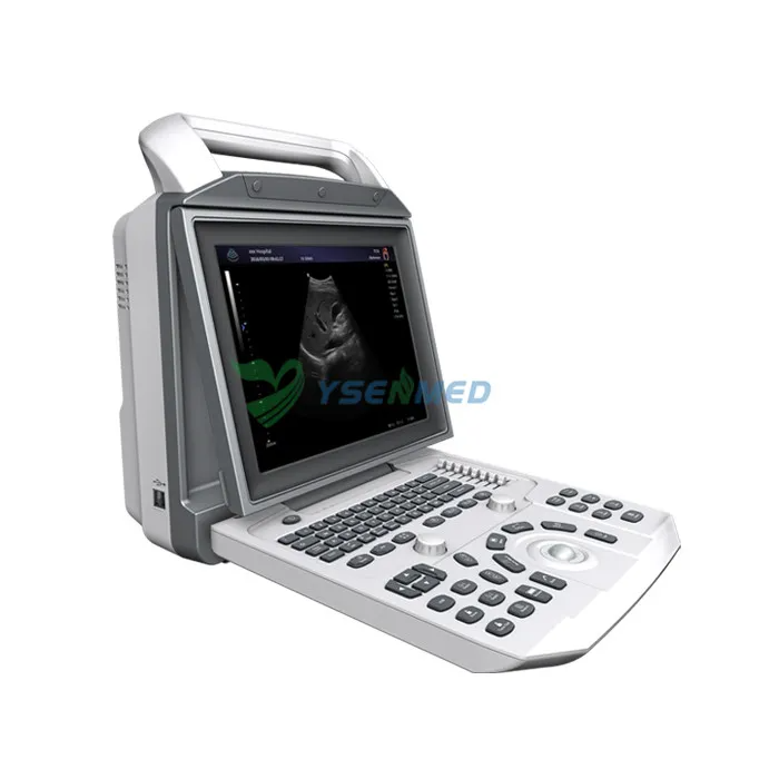 Ecógrafo portátil en blanco y negro YSENMED YSB-i50 en pruebas previas a la entrega