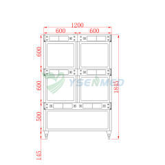 YSVET1845E YSENMED Veterinary Stainless Steel Cage for Exotic Pets