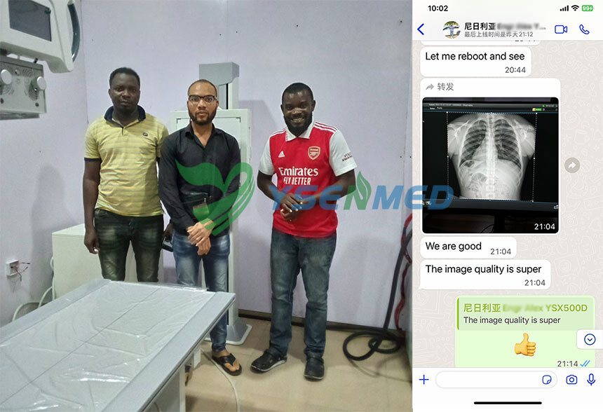 Donated digital x-ray radiography system YSX500D set up in Margaret Lawrence University Teaching Hospital in Nigeria