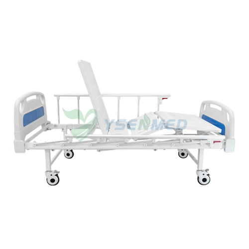 Lit d'hôpital manuel à deux secousses, lit manuel YSHB-S231