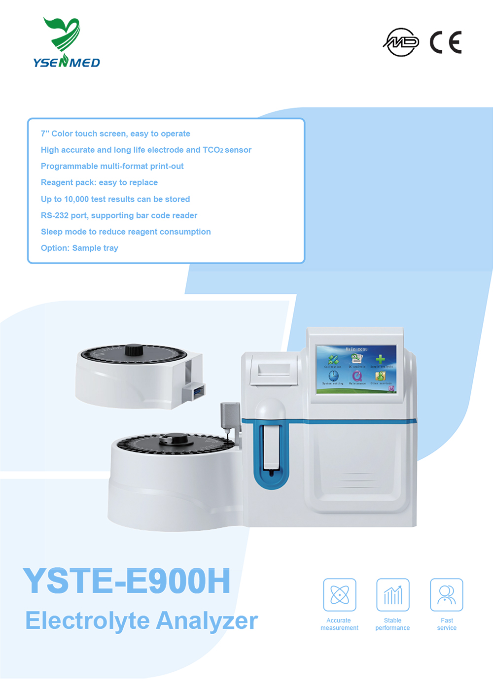 Medical laboratory electrolyte analyzer