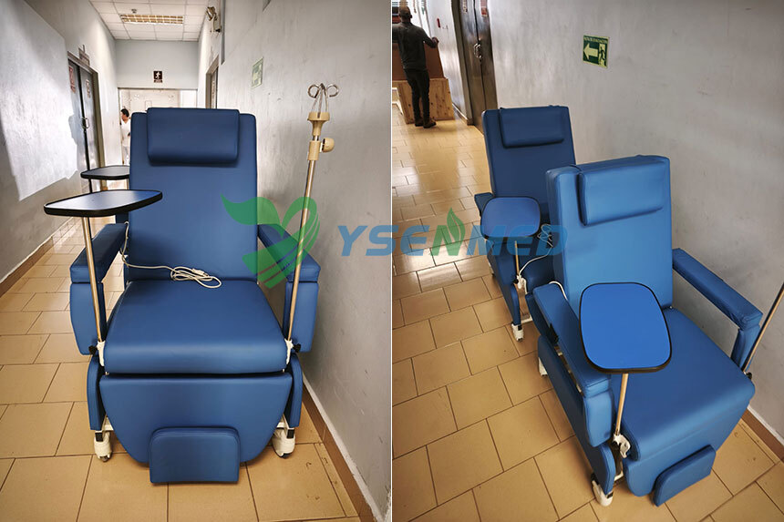 Distributeur panaméen ayant reçu le fauteuil de prélèvement sanguin YSHB0938
