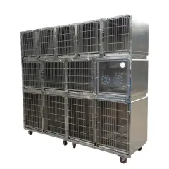 YSVET0510 304 Stainless Steel Animal Cage Pet Cage Veterinary Cage With Oxygen Supply