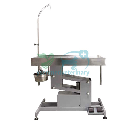 Equipo de clínica veterinaria de mesa de operaciones para animales de acero inoxidable hidráulico YSFT-824/FT-825