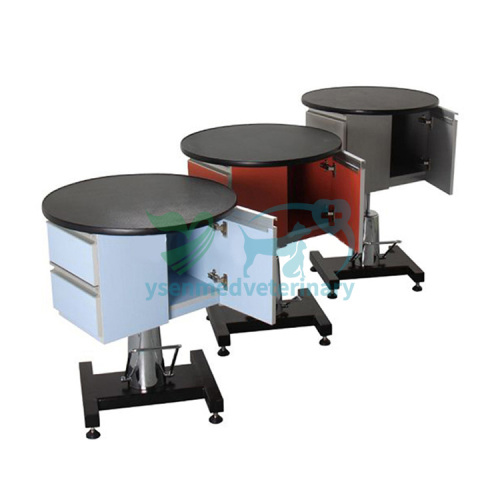 Round Hydraulic Grooming Table with Cabinet YSFT-805C