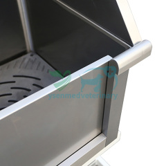 Rounded Corner Electrical Bathing Tub with Overhead Grooming Arm and Lifting Door YSBTS-142E