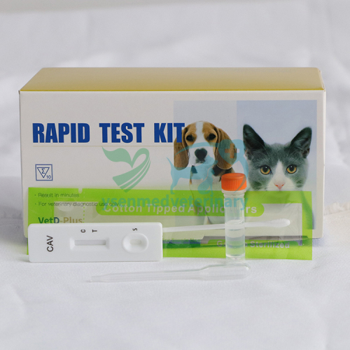 Tiras de prueba rápida veterinaria Prueba rápida de antígeno de adenovirus canino Ag CAV