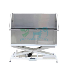 Lifting Door Metal Dog Bathing Tub Animal Cleaning Tub with Stairs for Veterinarian YSBTS-130