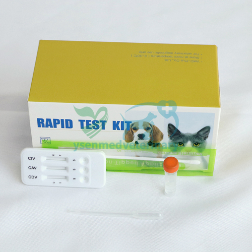 Tiras de prueba rápida veterinaria Canine CDV CAV CIV Ag prueba rápida combinada tres en uno