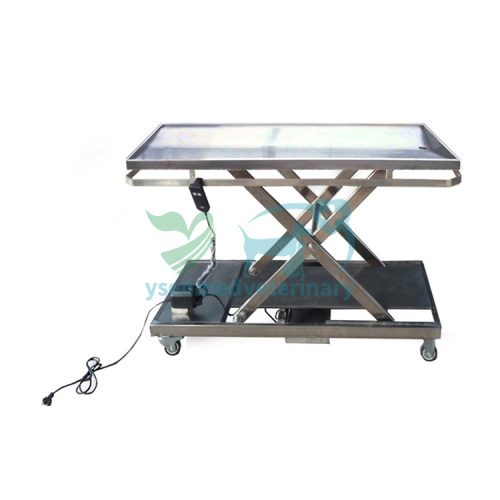 Electric stainless steel veterinary operation table YSVET106