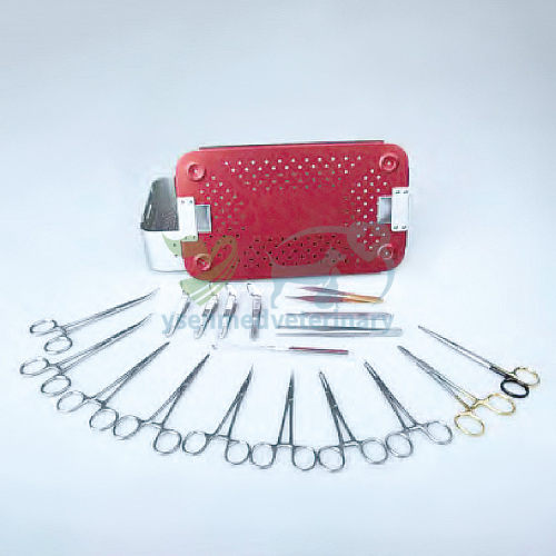 Juego de instrumentos quirúrgicos para gatos felinos de Hospital de animales YSVET-M014