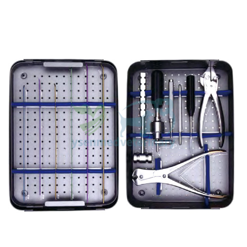 Juego de instrumentos para clavos elásticos de titanio Juego de instrumentos quirúrgicos generales YSVET-AO01B