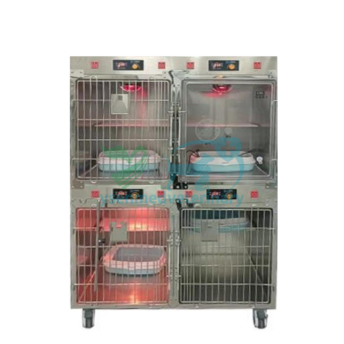 YSENMED YSVET1500C Stainless Steel Veterinary Infrared Warming ICU Cage