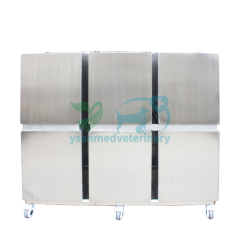 YSENMED YSVET1830D Veterinary Stainless Cage Dog Cage Banks Stainless Kennel Banks Pet Combination Cage