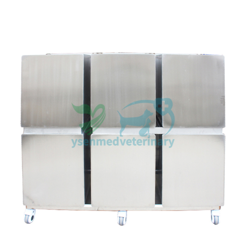 YSENMED YSVET1830D Veterinary Stainless Cage Dog Cage Banks Stainless Kennel Banks Pet Combination Cage