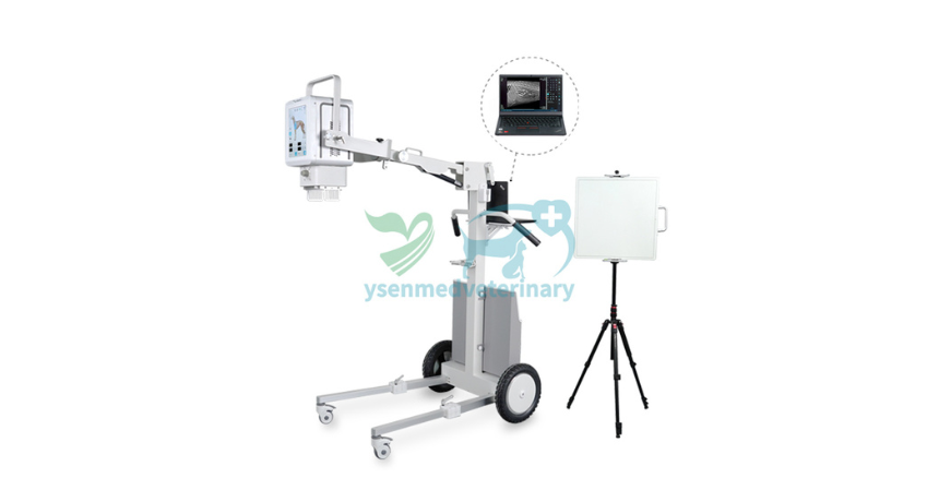 HOW to put up the portable x-ray unit YSX056-PE onto the mobile stand